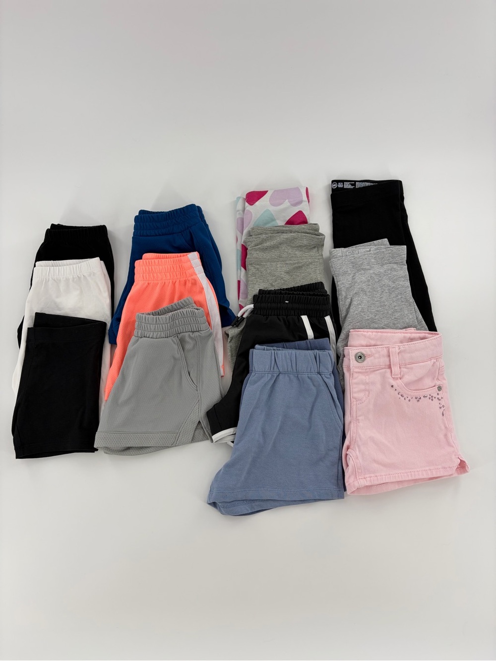 Various Brands Kids Shorts & Bottoms Bundle - Pink, Blue, Gray, Black, Whie